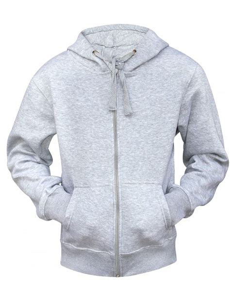 grey hoodie zipper down side.